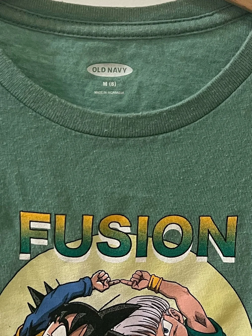 Old Navy Green Dragon Ball Z Fusion Graphic Tee